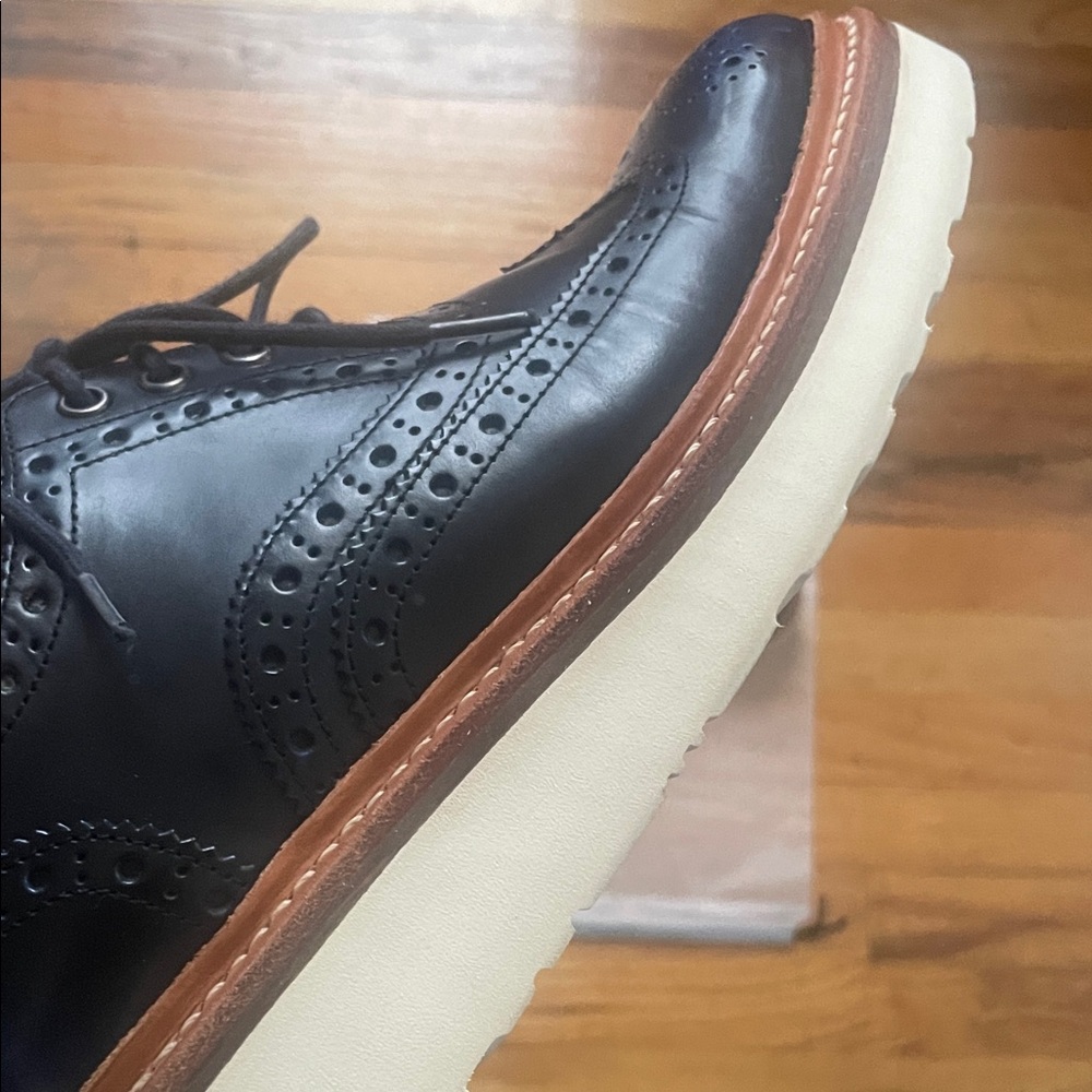 Grenson Blue and White Women's Oxfords - Picture 5 of 6